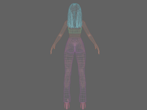 Teen anime girl V26804 Modèle 3D
