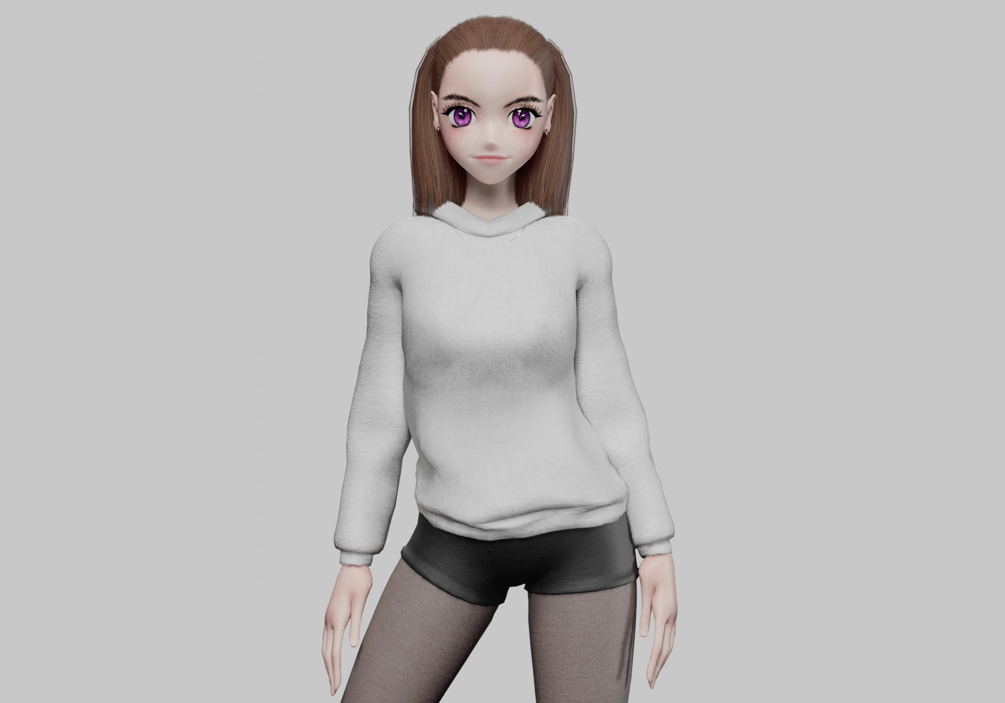 Young cute girl V24001 3D Model .c4d .max .obj .3ds .fbx .stl .blend 