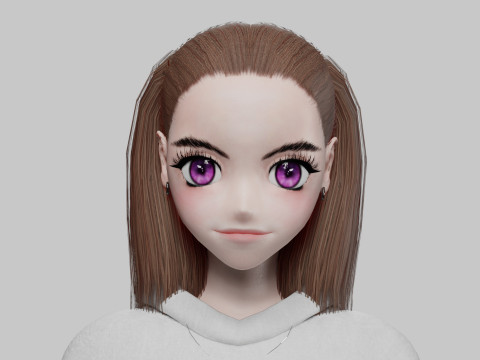 Young cute girl V24001 Modèle 3D