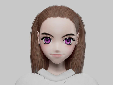 Young cute girl V24001 3D Model
