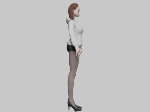 Young cute girl V24001 3D Model