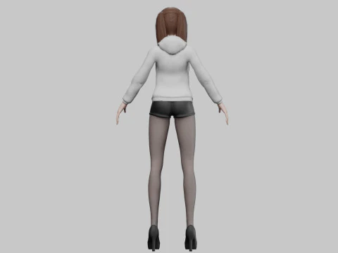 Young cute girl V24001 3D Model