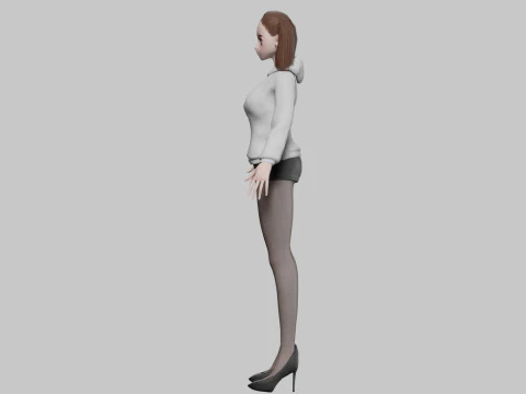 Young cute girl V24001 3D Model