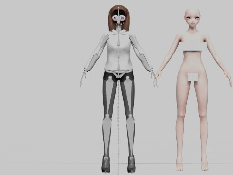 Young cute girl V24001 Modèle 3D