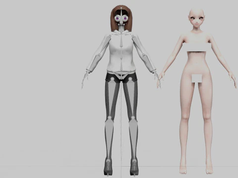 Young cute girl V24001 3D Model