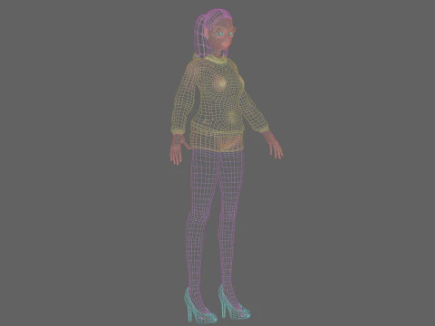 Young cute girl V24001 3D Model