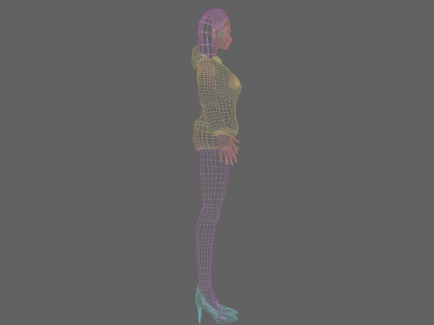 Young cute girl V24001 Modèle 3D