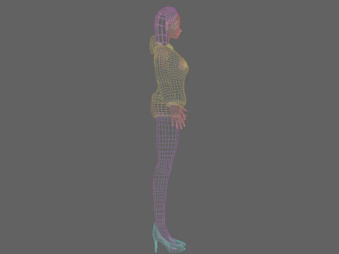 Young cute girl V24001 3D Model