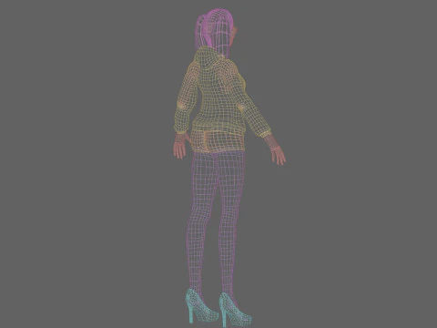 Young cute girl V24001 3D Model