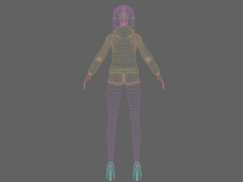 Young cute girl V24001 Modèle 3D