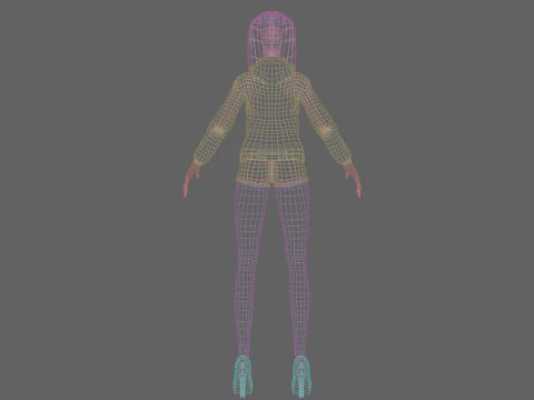 Young cute girl V24001 3D Model