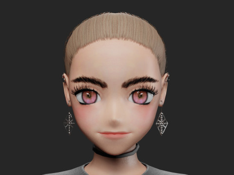 Anime Basic girl V23169 Modelo 3D