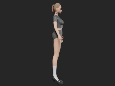 Anime Basic girl V23169 Modelo 3D