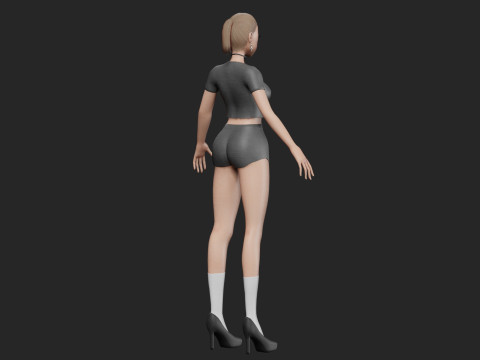 Anime Basic girl V23169 Modelo 3D