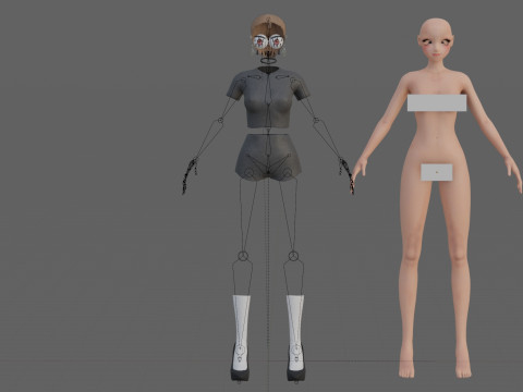 Anime Basic girl V23169 Modelo 3D