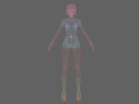 Anime Basic girl V23169 Modelo 3D