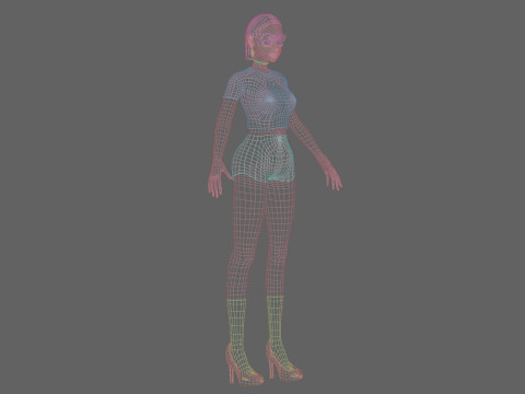 Anime Basic girl V23169 Modelo 3D
