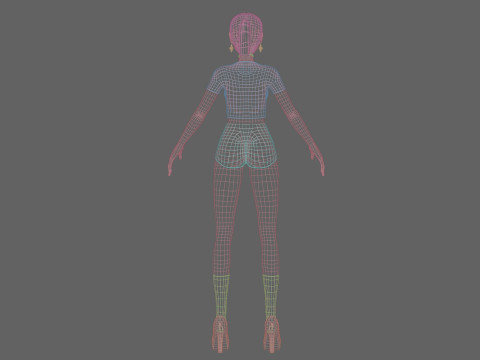 Anime Basic girl V23169 Modelo 3D