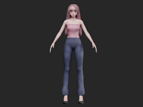 Anime Beautiful girl V31788 3Dモデル
