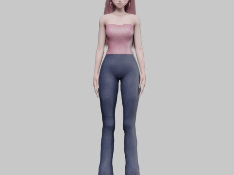 Anime Beautiful girl V31788 3Dモデル