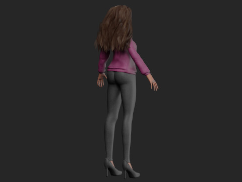 Anime Cartoon girl V33942 3D Modell