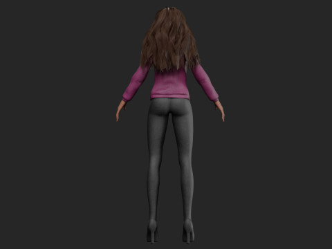 Anime Cartoon girl V33942 3D Modell