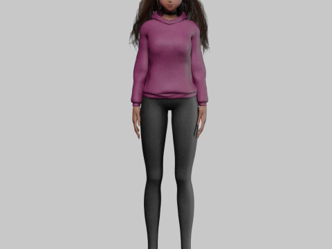 Anime Cartoon girl V33942 3D Modell