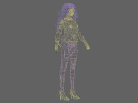 Anime Cartoon girl V33942 3D Modell