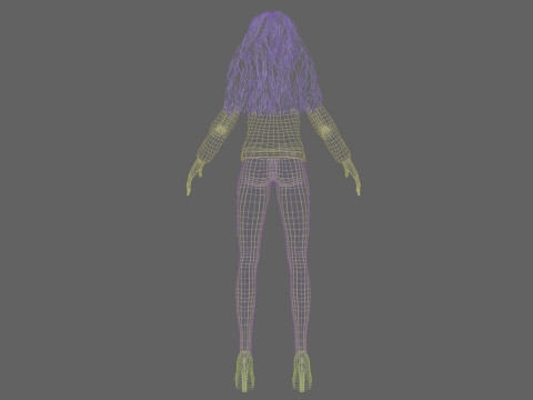 Anime Cartoon girl V33942 3D Modell