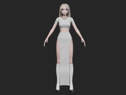 Anime classic girl V32546 3Dモデル
