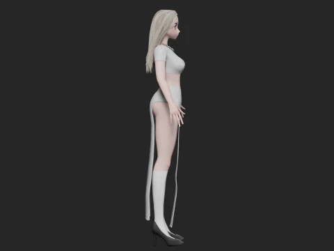 Anime classic girl V32546 3D Model
