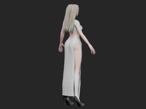 Anime classic girl V32546 3D Model