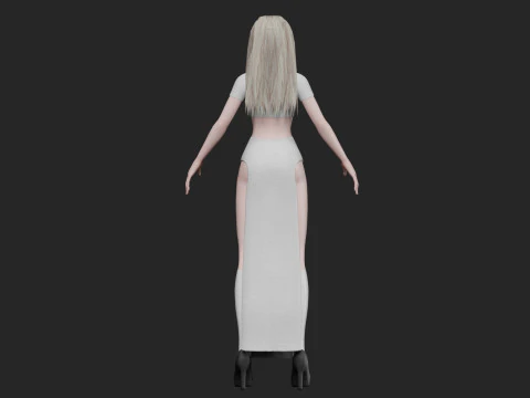 Anime classic girl V32546 3D Model