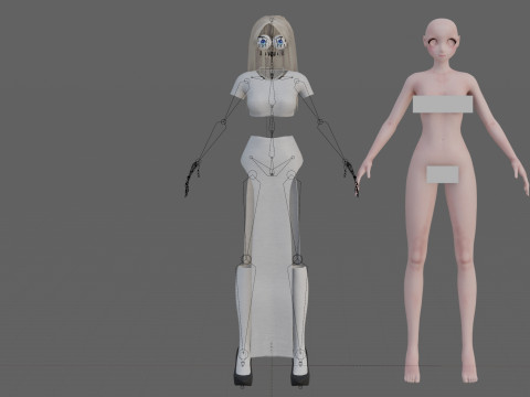 Anime classic girl V32546 3Dモデル