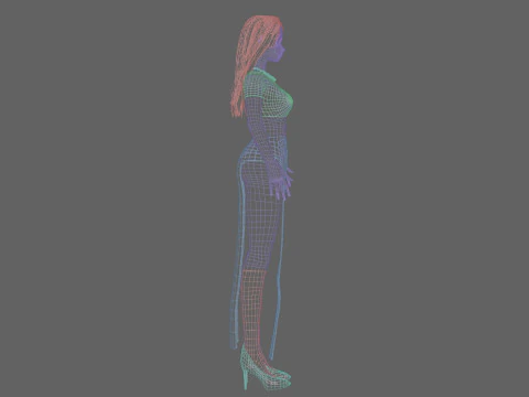 Anime classic girl V32546 3D Model