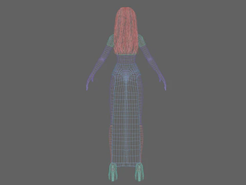 Anime classic girl V32546 3D Model