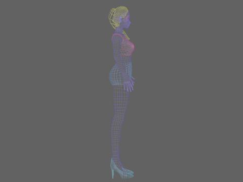Anime cool girl V18631 Model 3D