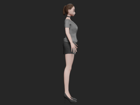 Anime cute girl V19561 Modello 3D