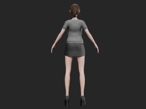 Anime cute girl V19561 Modello 3D
