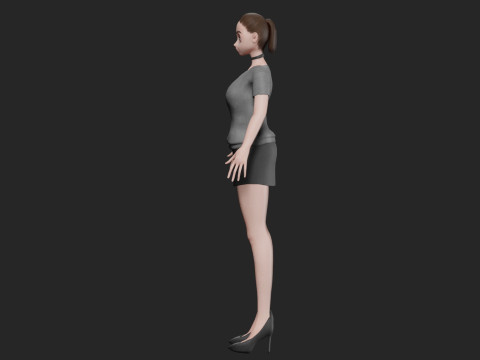 Anime cute girl V19561 Modello 3D