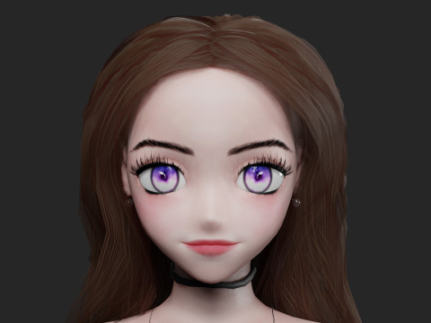 Anime Standard girl V30545 3D Model