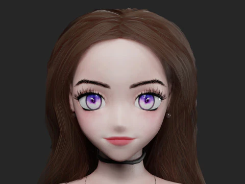 Anime Standard girl V30545 3D Model