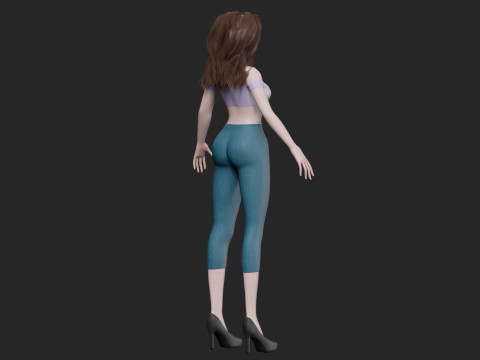 Anime Standard girl V30545 3D Model