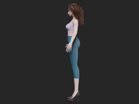 Anime Standard girl V30545 3D Model