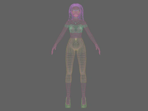 Anime Standard girl V30545 3D Model