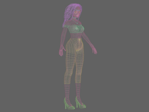 Anime Standard girl V30545 3D Model