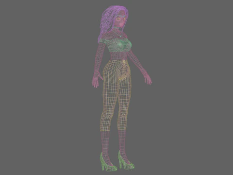 Anime Standard girl V30545 3D Model