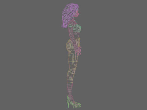 Anime Standard girl V30545 3D Model