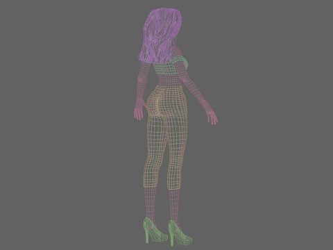 Anime Standard girl V30545 3D Model