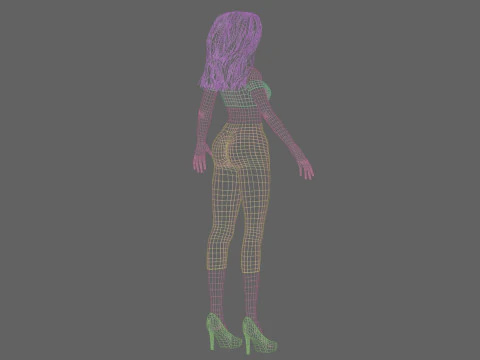 Anime Standard girl V30545 3D Model